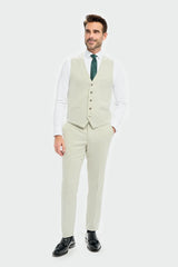 Tropez - Chaleco verde salvia para hombre