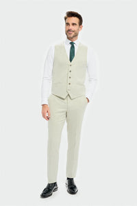 Tropez - Chaleco verde salvia para hombre