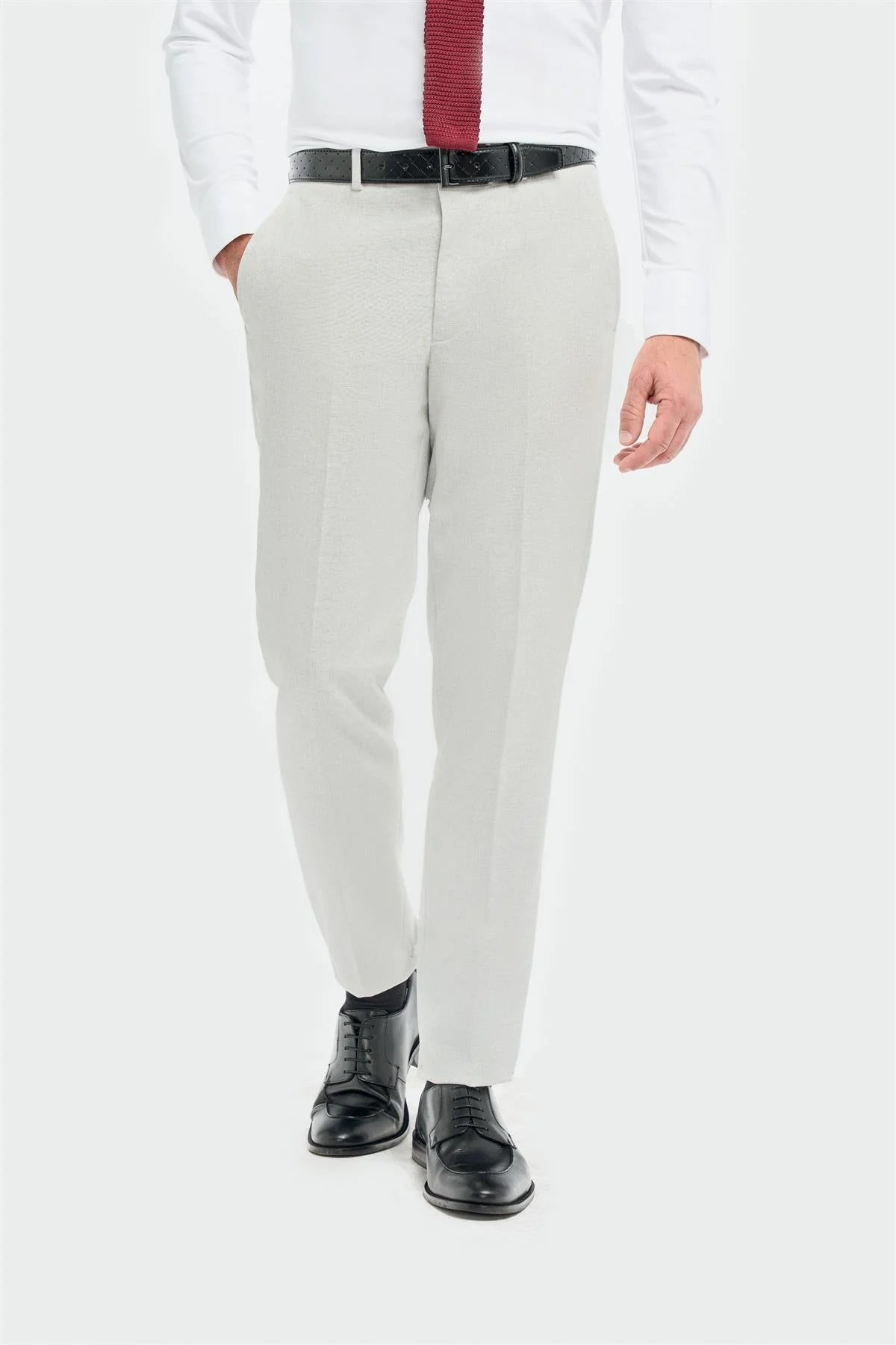Traje de hombre de 3 piezas gris de corte sastre Tropez
