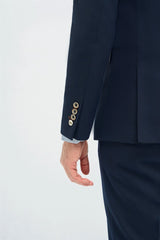 Traje de tres piezas azul marino de corte sastre para hombre Tropez