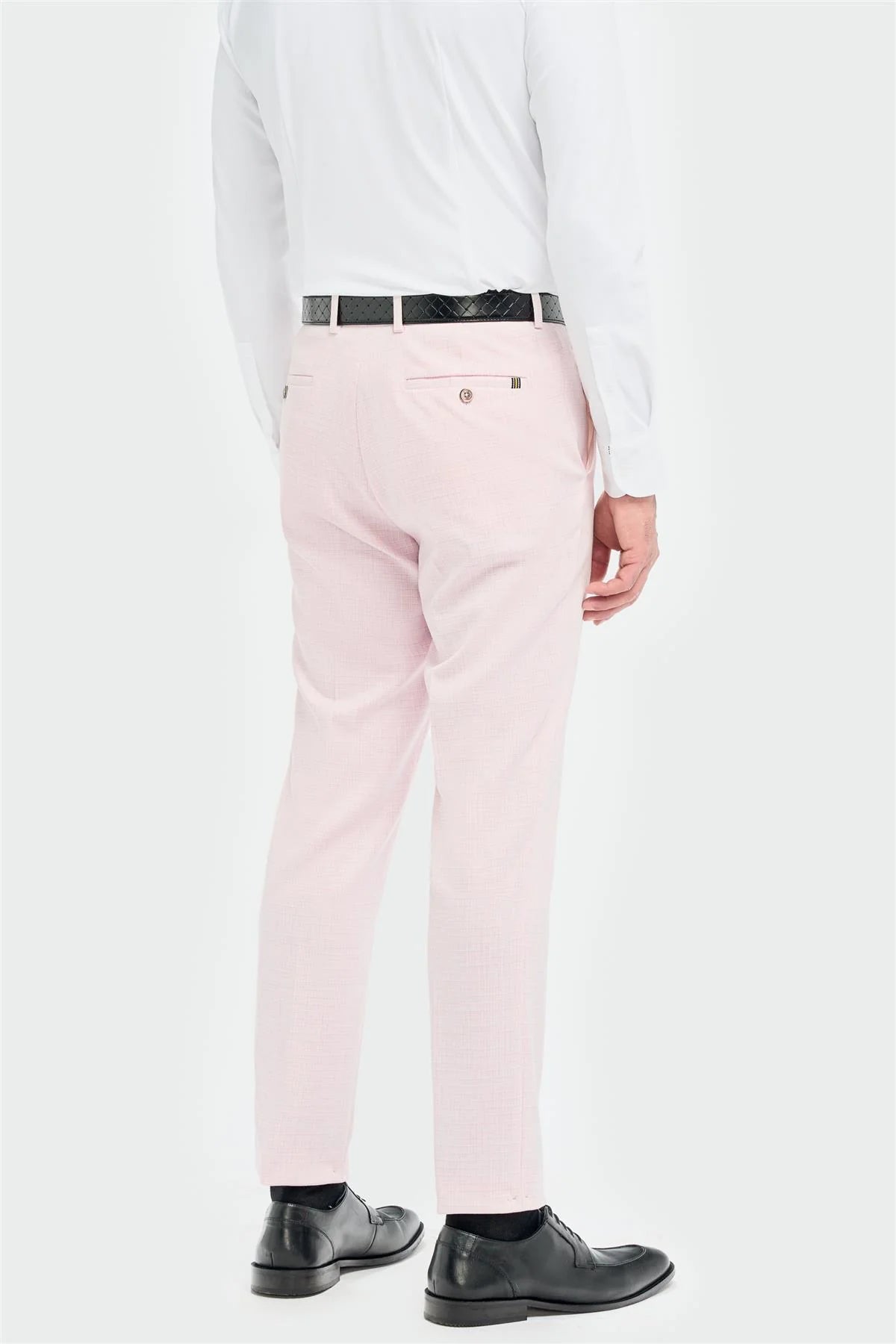 Traje de hombre de 3 piezas rosa de corte sastre Tropez