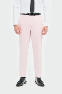 Traje de hombre de 3 piezas rosa de corte sastre Tropez