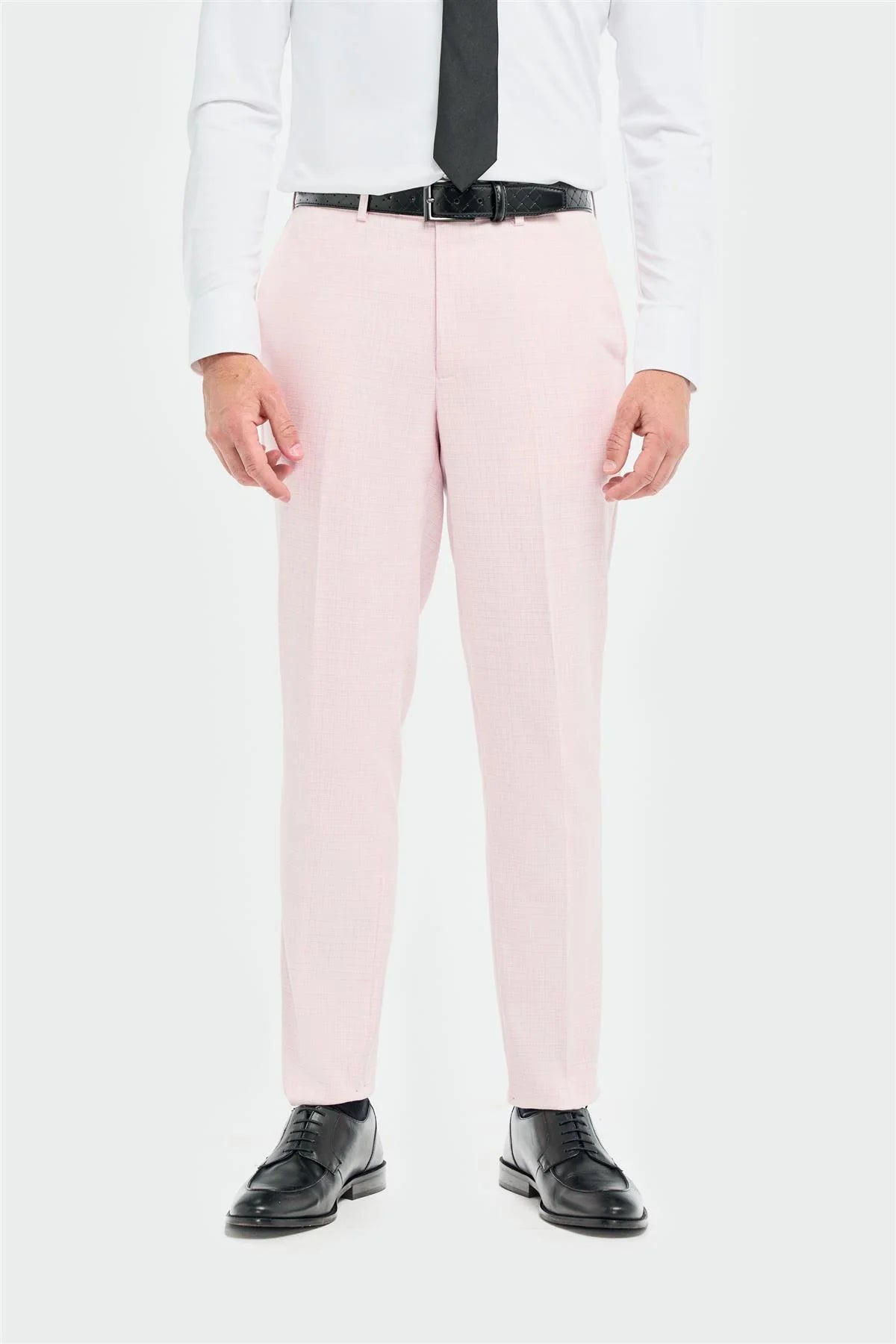Traje de hombre de 3 piezas rosa de corte sastre Tropez