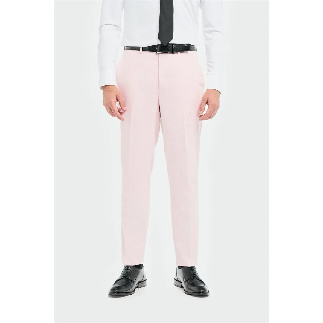 Tropez - Pantalones formales rosas para hombre