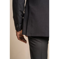 Esmoquin - Blazer clásico de esmoquin negro para hombre
