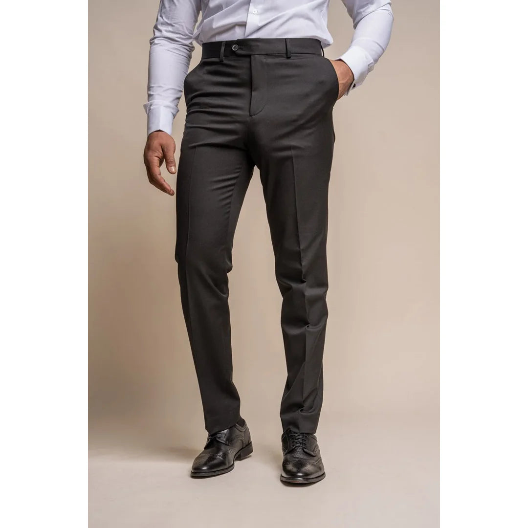 Tux - Pantalones de esmoquin clásicos negros para hombre