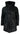 Chaqueta de hombre de piel de oveja auténtica con capucha 3/4, color negro, cálida para invierno.