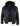 Chaqueta bomber con capucha de cuero auténtico para hombre - Negra