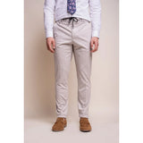 Valencia - Pantalones clásicos color crema para hombre