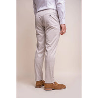 Valencia - Pantalones clásicos color crema para hombre