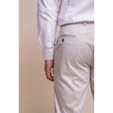Valencia - Pantalones clásicos color crema para hombre
