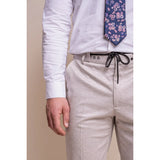 Valencia - Pantalones clásicos color crema para hombre