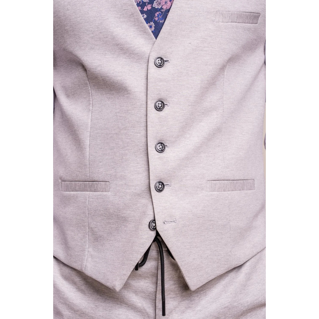 Valencia - Chaleco clásico color crema para hombre