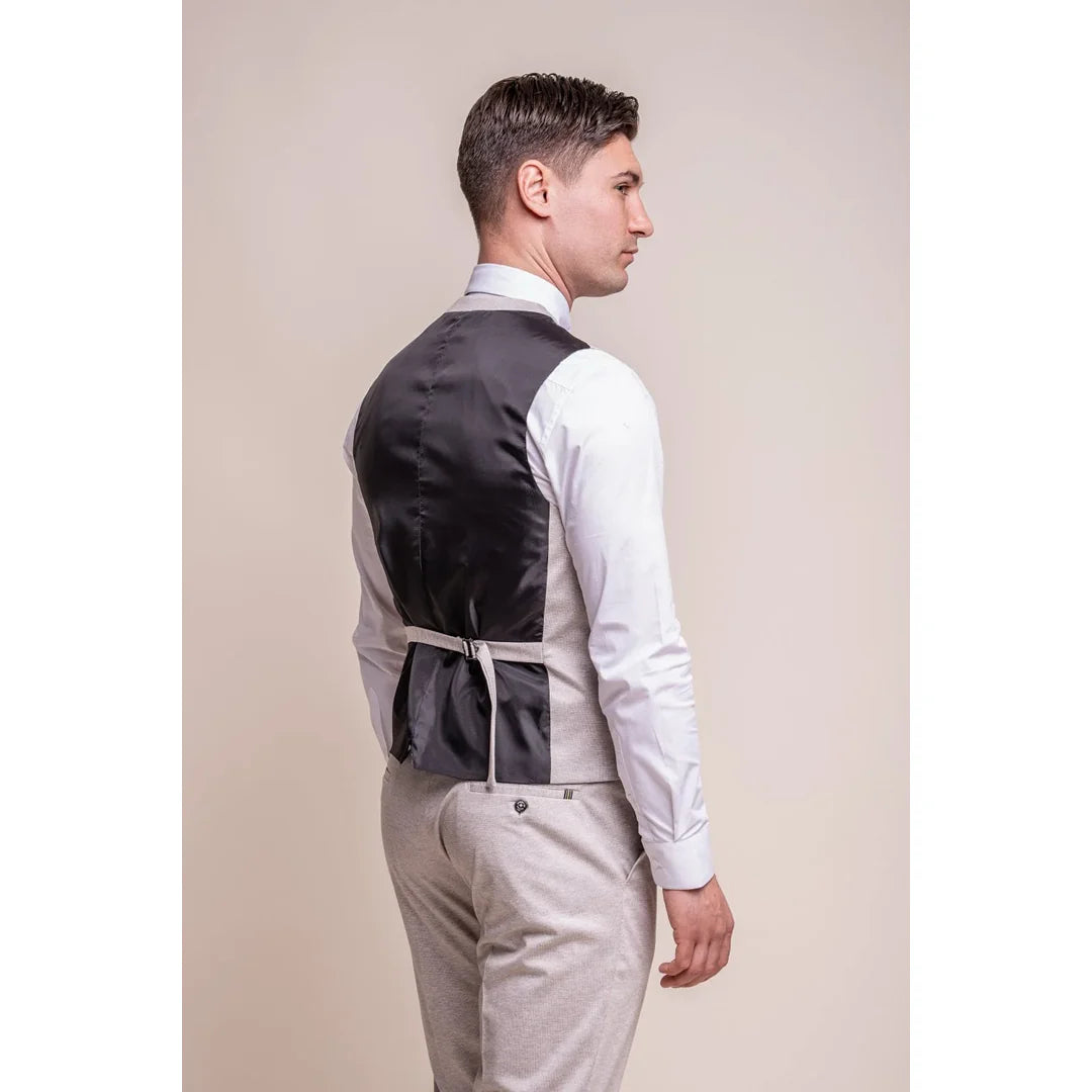 Valencia - Chaleco clásico color crema para hombre