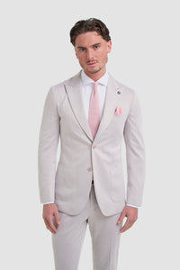 Vasco - Blazer beige de espiga para hombre