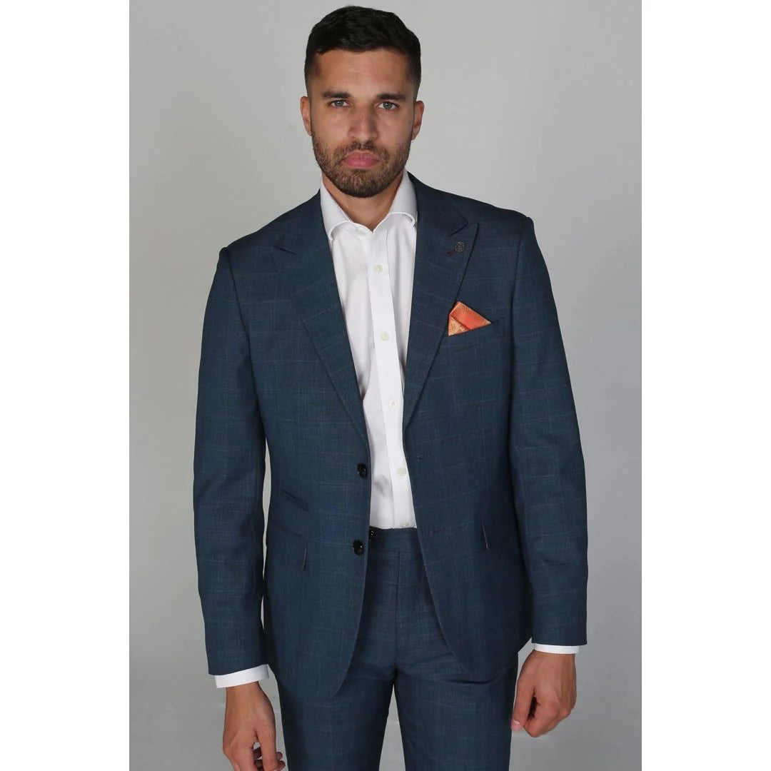 Viceroy - Blazer de cuadros azules para hombre