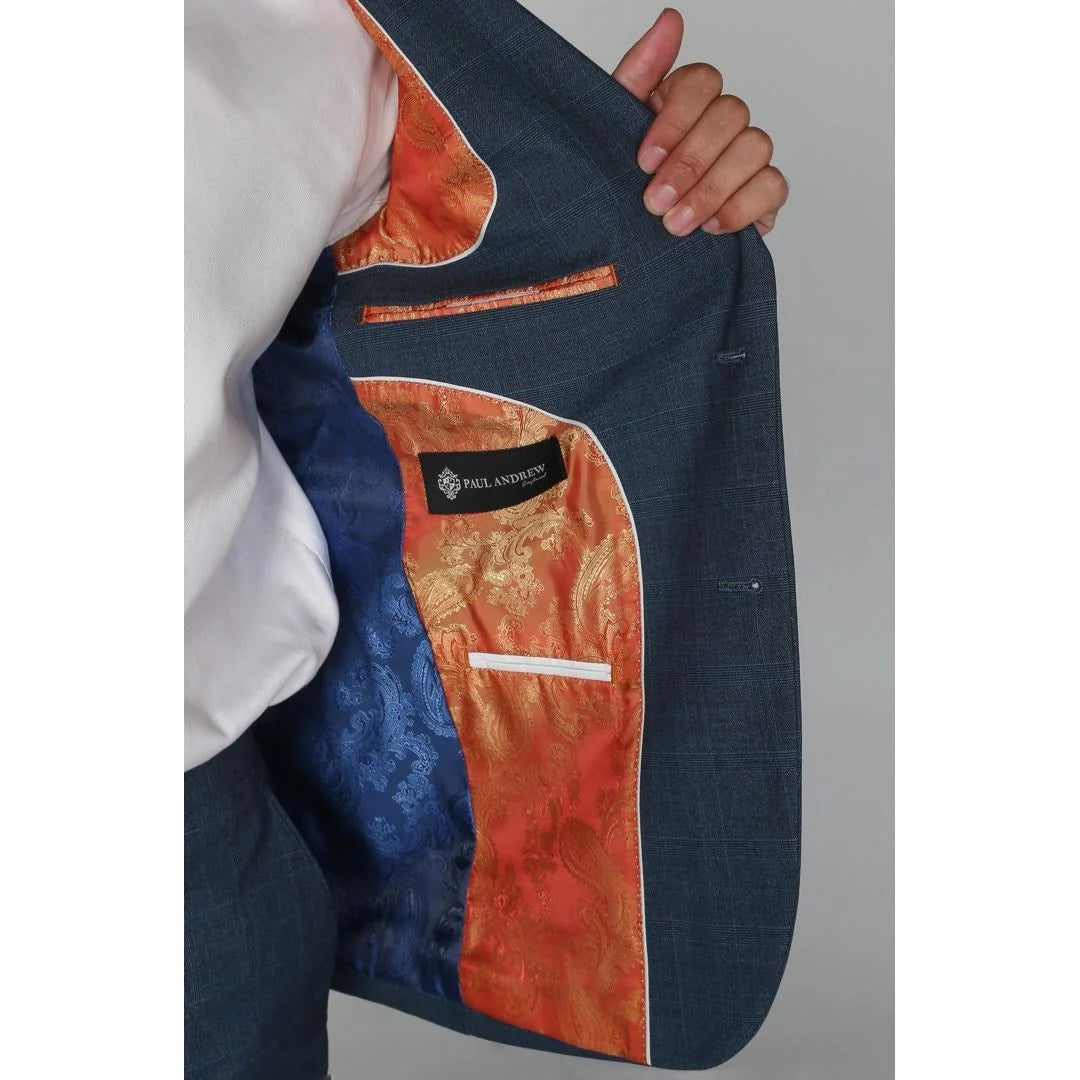 Viceroy - Blazer de cuadros azules para hombre