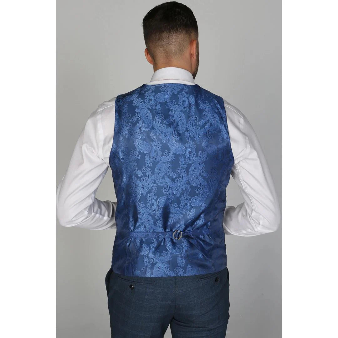 Viceroy - Chaleco de cuadros azules para hombre