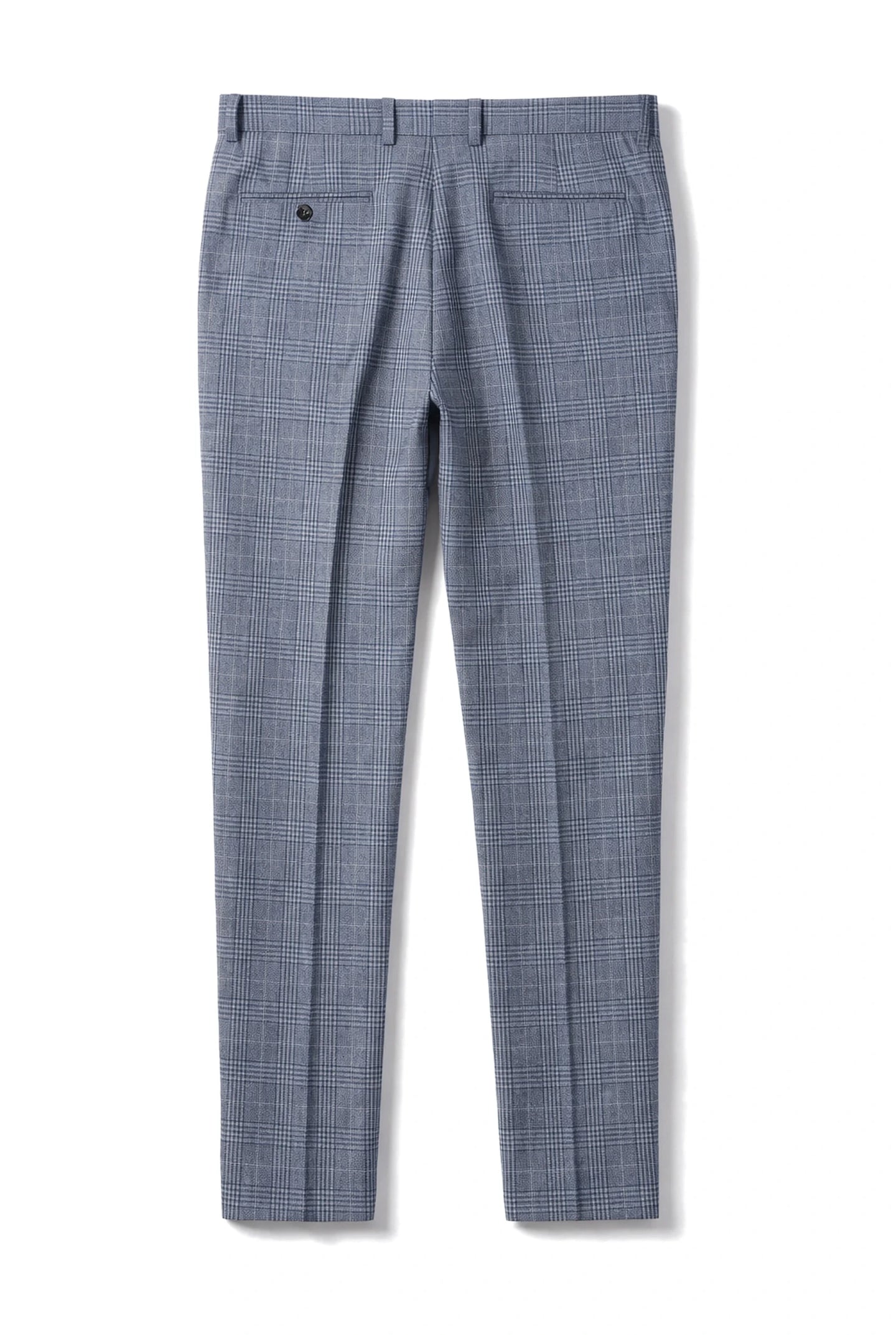 Victor - Pantalones de boda de tweed a cuadros azules para hombre