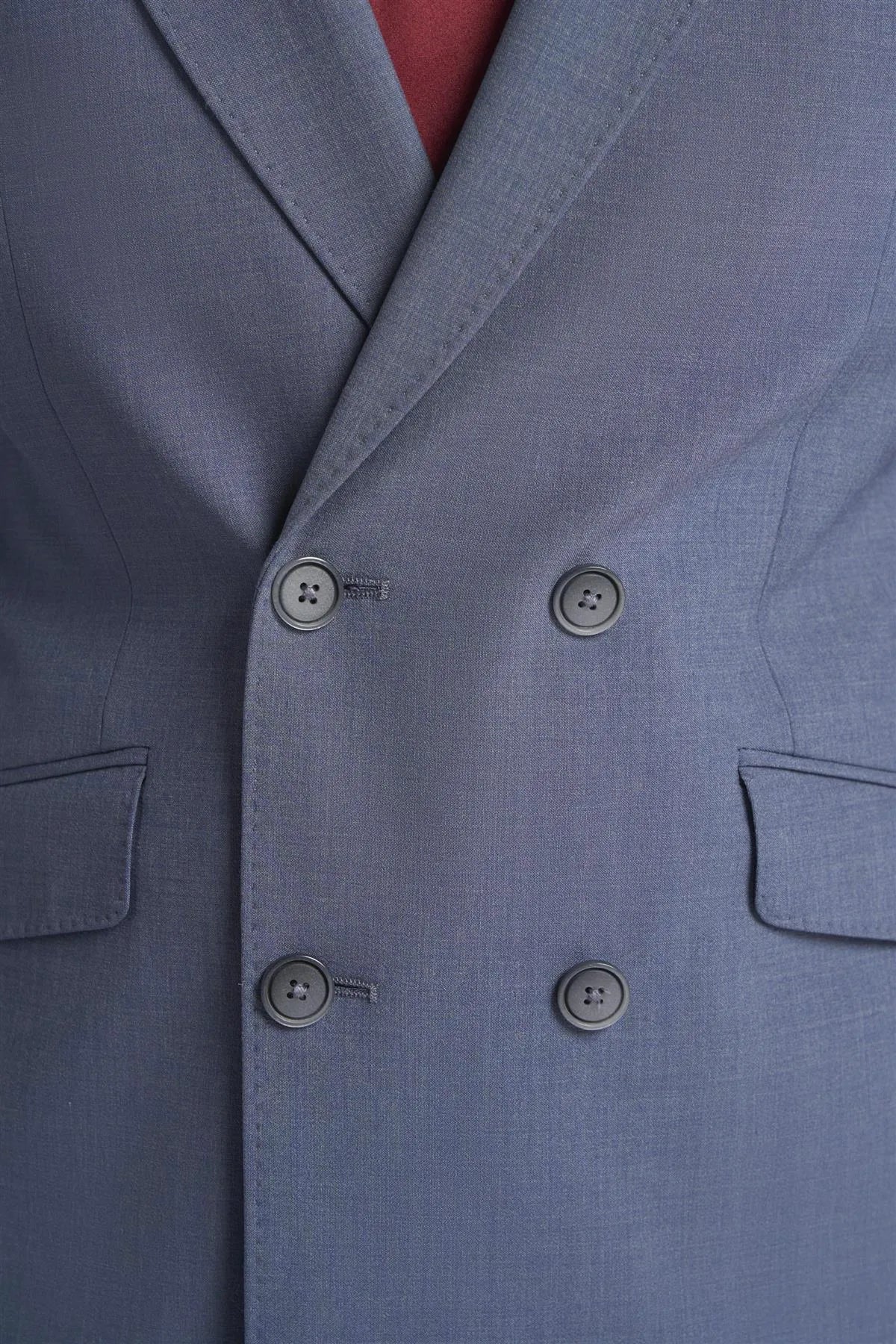 Victorious - Blazer cruzado gris para hombre