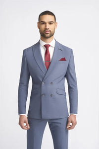 Victorious - Blazer cruzado gris para hombre