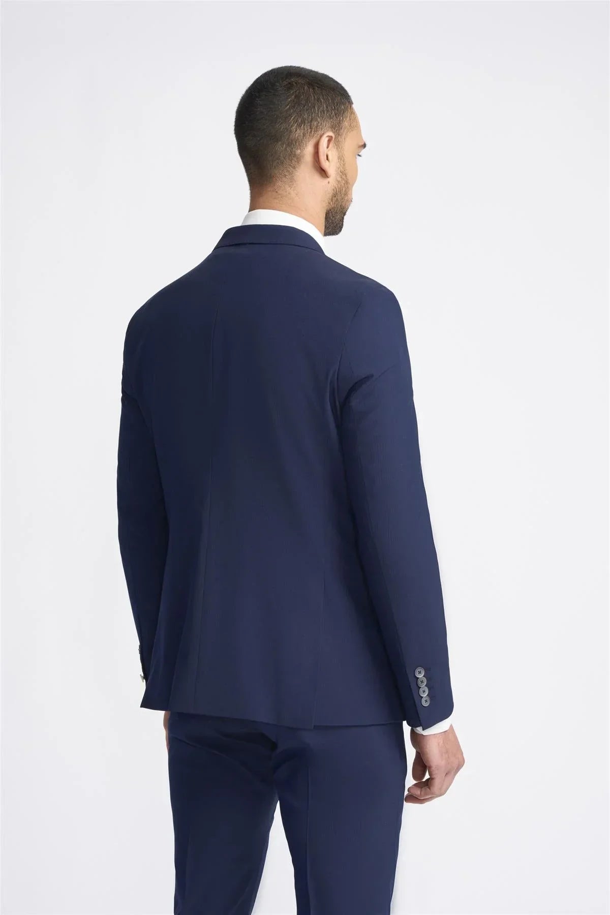 Victorious - Blazer cruzado azul marino para hombre