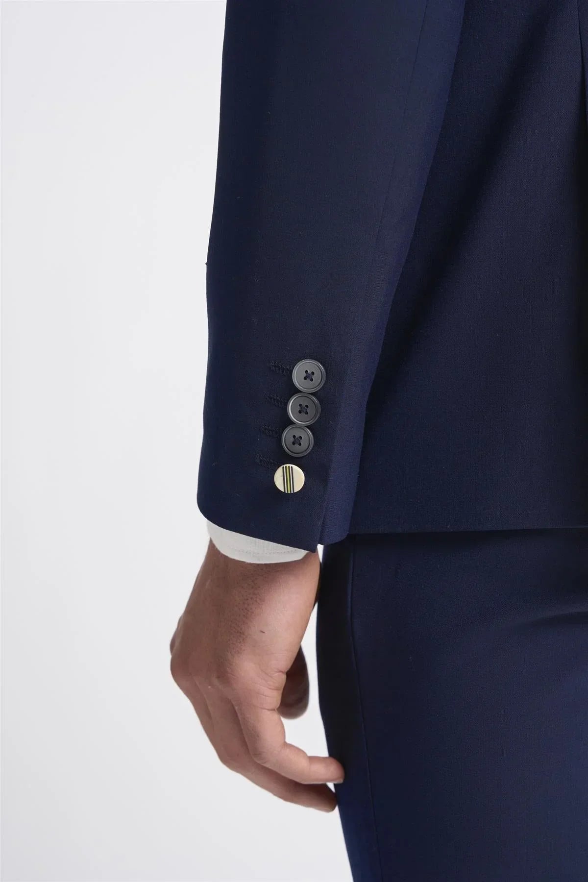 Victorious - Blazer cruzado azul marino para hombre