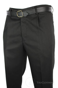 Pantalones negros elegantes para hombre, ideales para el trabajo, la oficina o bodas, con cinturón, cortos y largos.