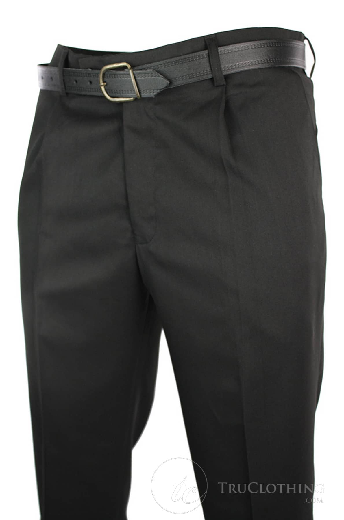 Pantalones negros elegantes para hombre, ideales para el trabajo, la oficina o bodas, con cinturón, cortos y largos.