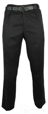 Pantalones negros elegantes para hombre, ideales para el trabajo, la oficina o bodas, con cinturón, cortos y largos.