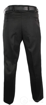 Pantalones negros elegantes para hombre, ideales para el trabajo, la oficina o bodas, con cinturón, cortos y largos.