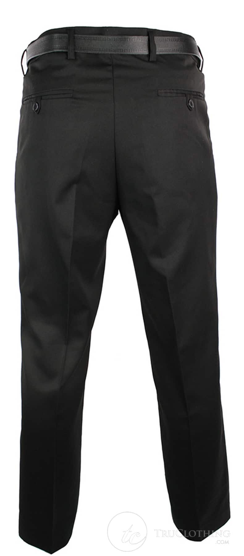 Pantalones negros elegantes para hombre, ideales para el trabajo, la oficina o bodas, con cinturón, cortos y largos.