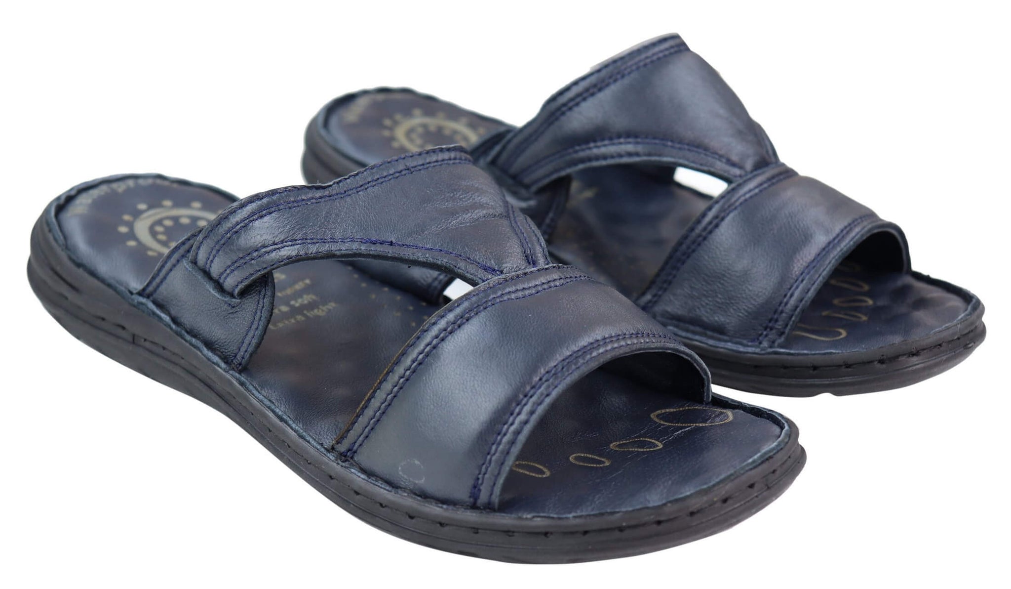 Sandalias sin cordones de piel napa para hombre