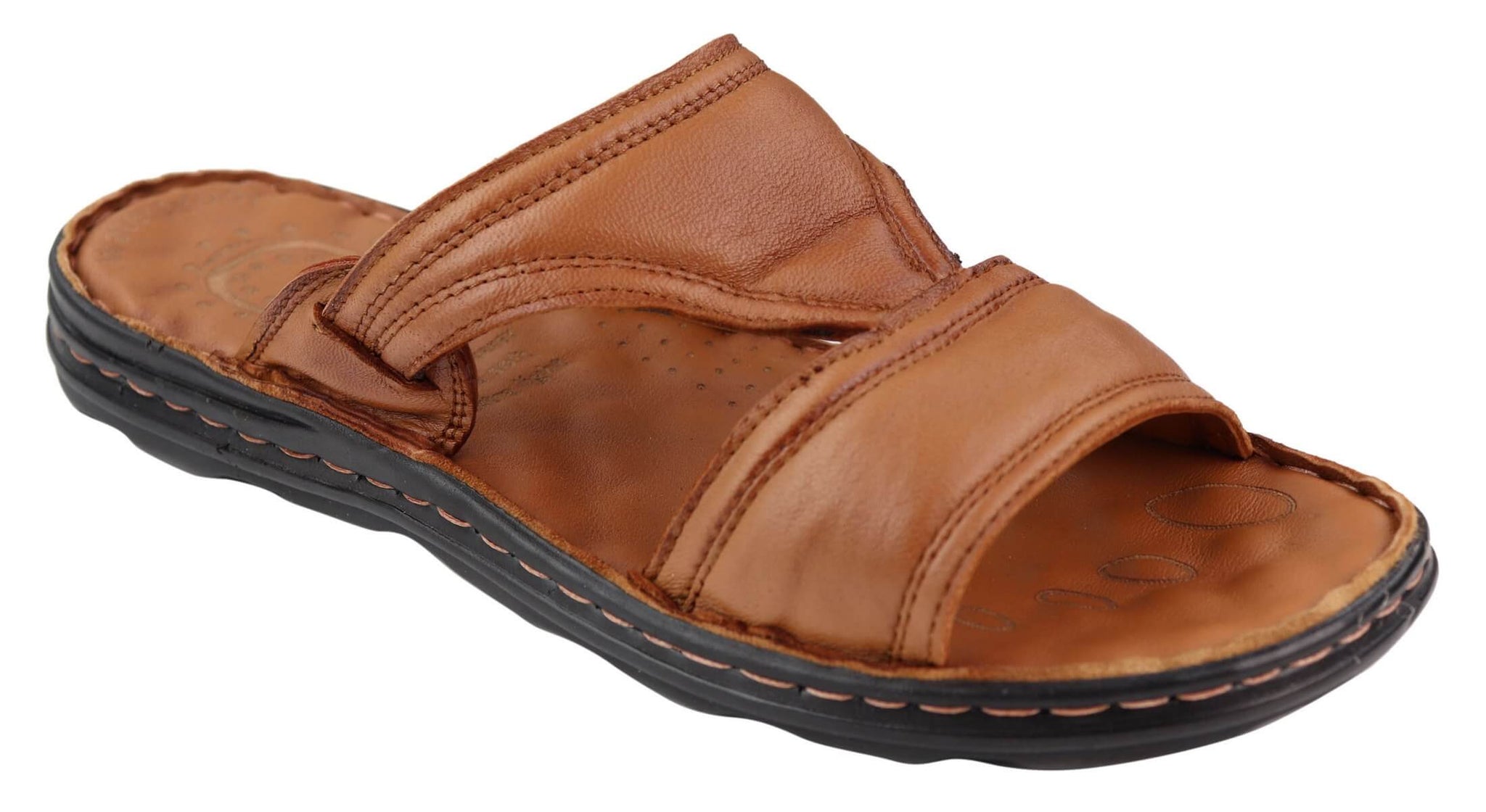 Sandalias sin cordones de piel napa para hombre