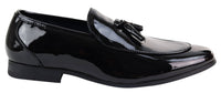 Zapatos de hombre negros de charol con borla