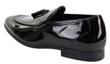 Zapatos de hombre negros de charol con borla