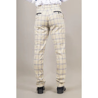Warwick - Pantalones de hombre a cuadros color beige