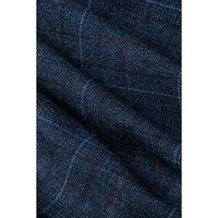 Cody - Chaleco de cuadros azul marino para hombre