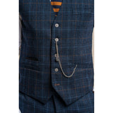 Cody - Chaleco de cuadros azul marino para hombre