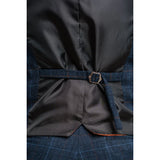 Cody - Chaleco de cuadros azul marino para hombre