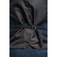 Cody - Chaleco de cuadros azul marino para hombre