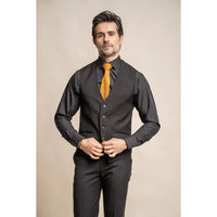 Marco - Chaleco clásico negro para hombre