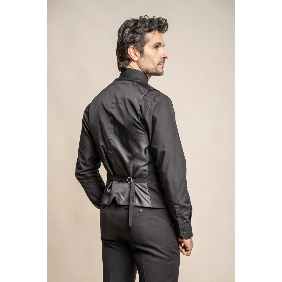 Marco - Chaleco clásico negro para hombre