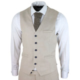 Chaleco de hombre de tweed a cuadros estilo Peaky Blinders, clásico de espiga.