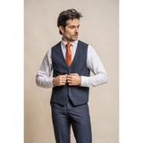 Seeba - Chaleco clásico azul marino para hombre