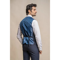 Seeba - Chaleco clásico azul marino para hombre