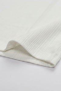 Camiseta clásica blanca de canalé para hombre