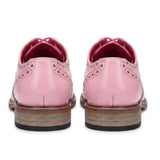 Wolf - Zapatos de vestir brogue con puntera de ala y estampado floral rosa para hombre