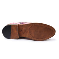 Wolf - Zapatos de vestir brogue con puntera de ala y estampado floral rosa para hombre