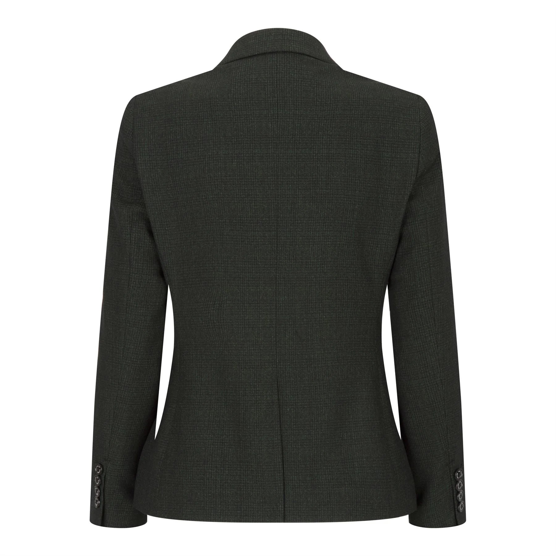 Blazer de tweed verde a cuadros para mujer, chaqueta clásica de caza de lana, estilo vintage de los años 20. Retro.
